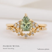 【一点物】テレサリング ・0.83ct・加熱モンタナ産ライトグリーンサファイア・K14YG