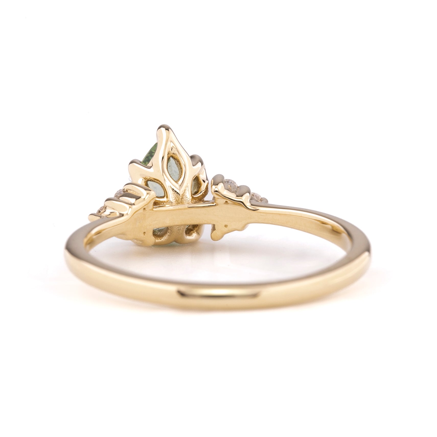 【一点物】テレサリング ・0.83ct・加熱モンタナ産ライトグリーンサファイア・K14YG