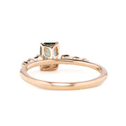 Estel Fleur Four Prongs Ring, 1.21ct Light Blue Montana Sapphire, 14k Rose Gold (One of a kind)