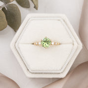 Estel Fleur Six Prongs Ring 1.36ct Green Yellow Montana Sapphire, 14k Yellow Gold (One of a kind)