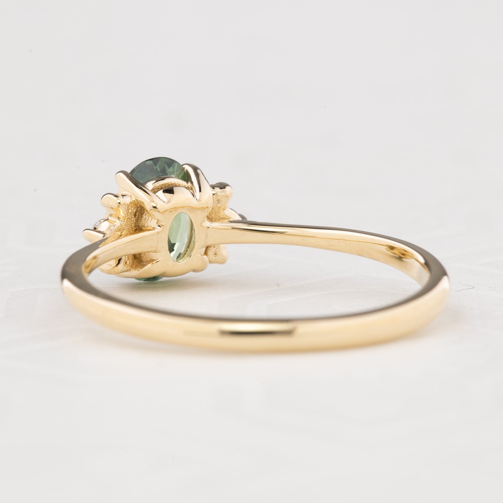 Lena Ring 0.75ct Green Madagascar Sapphire, 14k Yellow Gold (One of a kind)