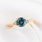 Emilie Ring, 1.24ct Teal Blue Montana Sapphire