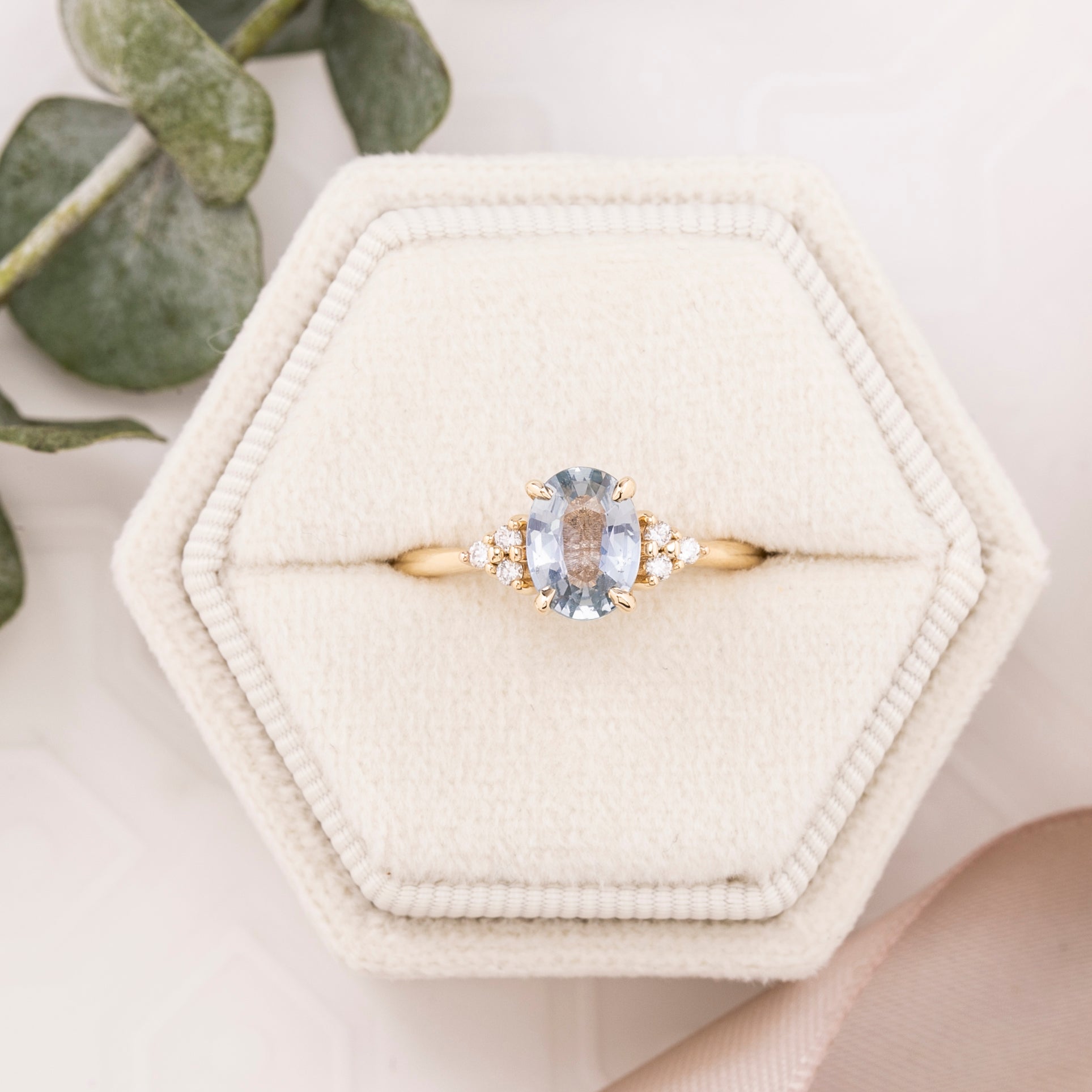 Teresa Ring Blue Sapphire Ring, 14k Yellow Gold (One of a kind)