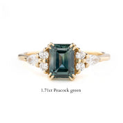 Remi Ring Emerald Cut Montana Sapphire, 14k Yellow Gold (One of a kind)