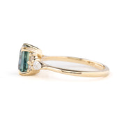 Remi Ring Emerald Cut Montana Sapphire, 14k Yellow Gold (One of a kind)