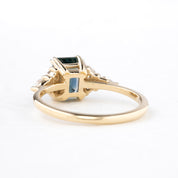 Remi Ring Emerald Cut Montana Sapphire, 14k Yellow Gold (One of a kind)