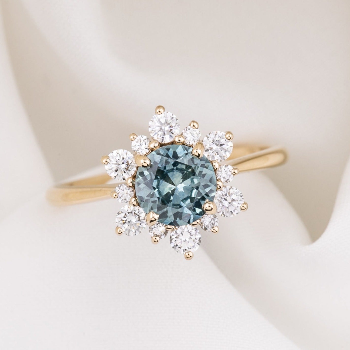 一点物】アマラリング ・1.18ct・加熱モンタナ産ライトブルー 
