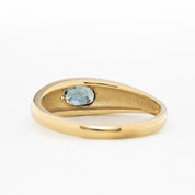 Dome Ring 0.60ct Blue Montana Sapphire, 14k Yellow Gold