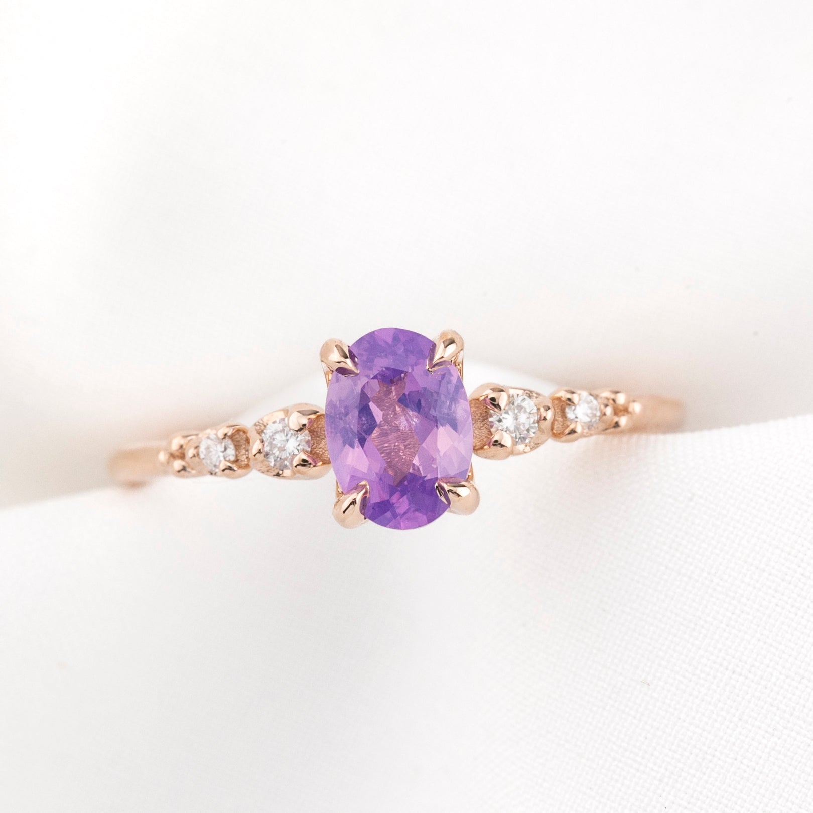 Estel Fleur Ring, Purple Sapphire