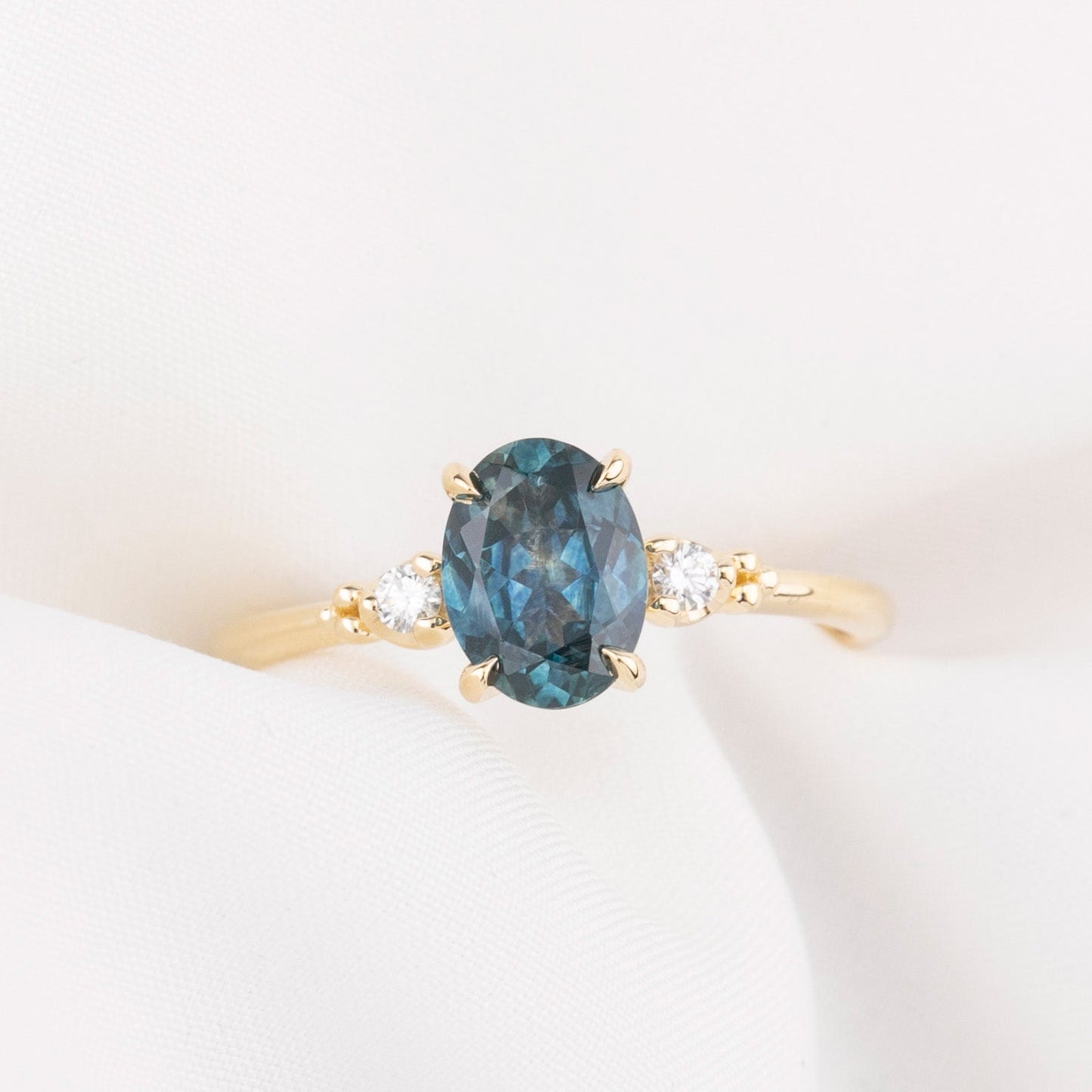 【一点物】エステルリング ・1.42ct・加熱アフリカ産ブルーサファイア・K14WG
