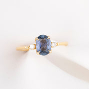 【一点物】エステルリング ・1.06ct・加熱スリランカ産ブルーサファイア・K14YG