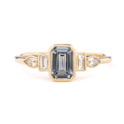 Edith Ring 0.71ct Light Blue Montana Sapphire, 14k Yellow Gold (One of a kind)