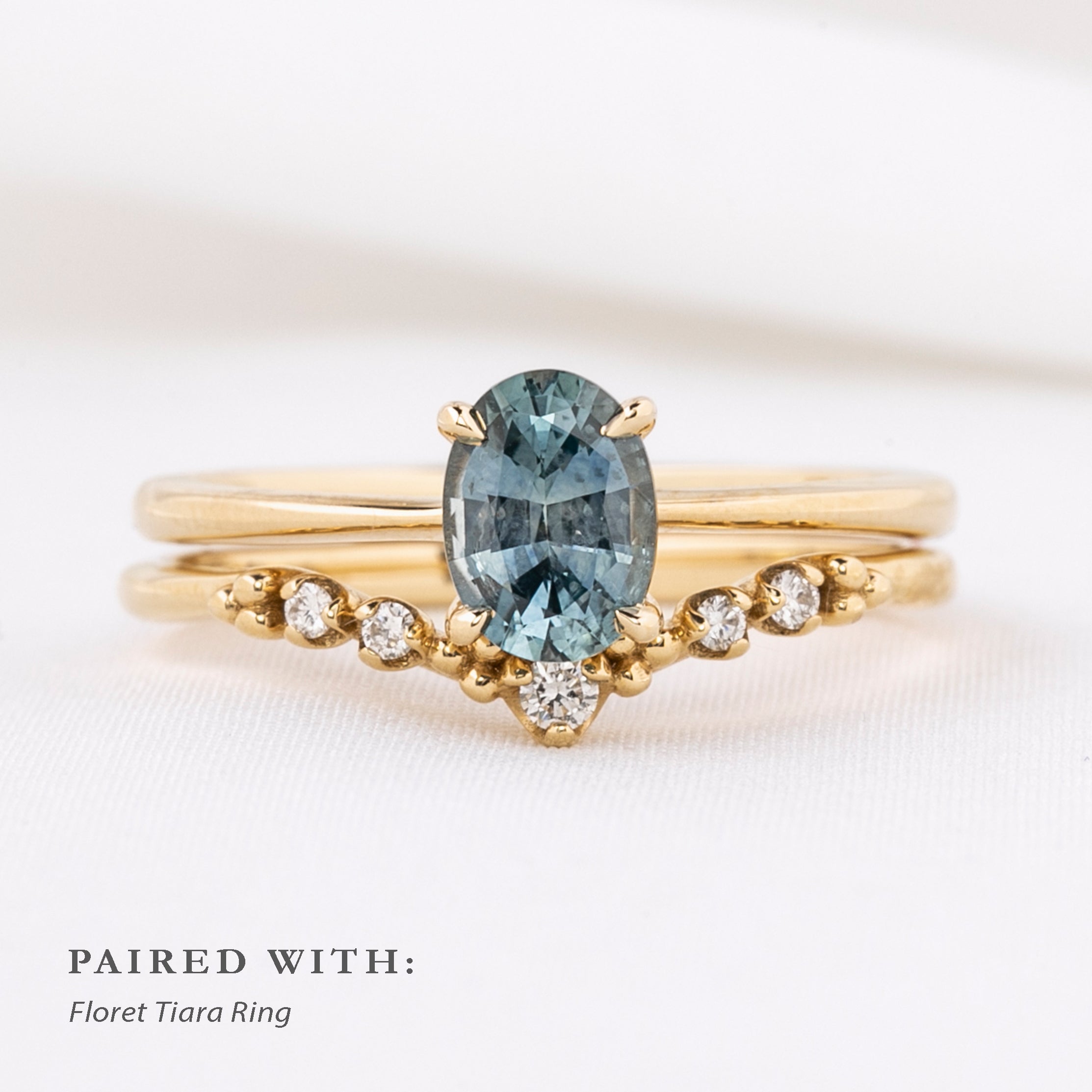 Nina Ring 0.90ct Aqua Blue Montana Sapphire, 14k Yellow Gold (One of a kind)