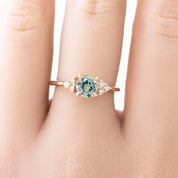 Teresa Ring Green Yellow Montana Sapphire, 14k Yellow Gold (One of a kind)