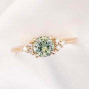 Teresa Ring Green Yellow Montana Sapphire, 14k Yellow Gold (One of a kind)