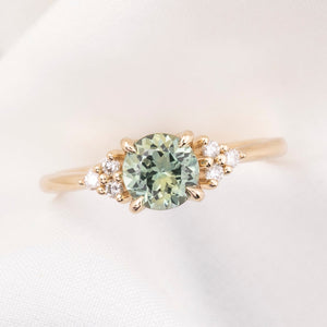 Teresa Ring Green Yellow Montana Sapphire