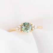 Teresa Ring, 0.99ct Green Yellow Montana Sapphire