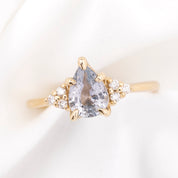 Teresa Ring 1.27ct Light Blue Madagascar Sapphire, 14k Yellow Gold (One of a kind)