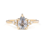 Teresa Ring 1.27ct Light Blue Madagascar Sapphire, 14k Yellow Gold (One of a kind)