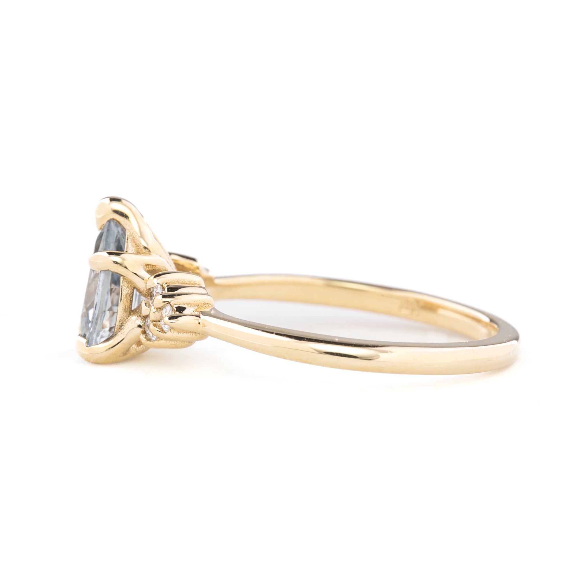 Teresa Ring 1.27ct Light Blue Madagascar Sapphire, 14k Yellow Gold (One of a kind)