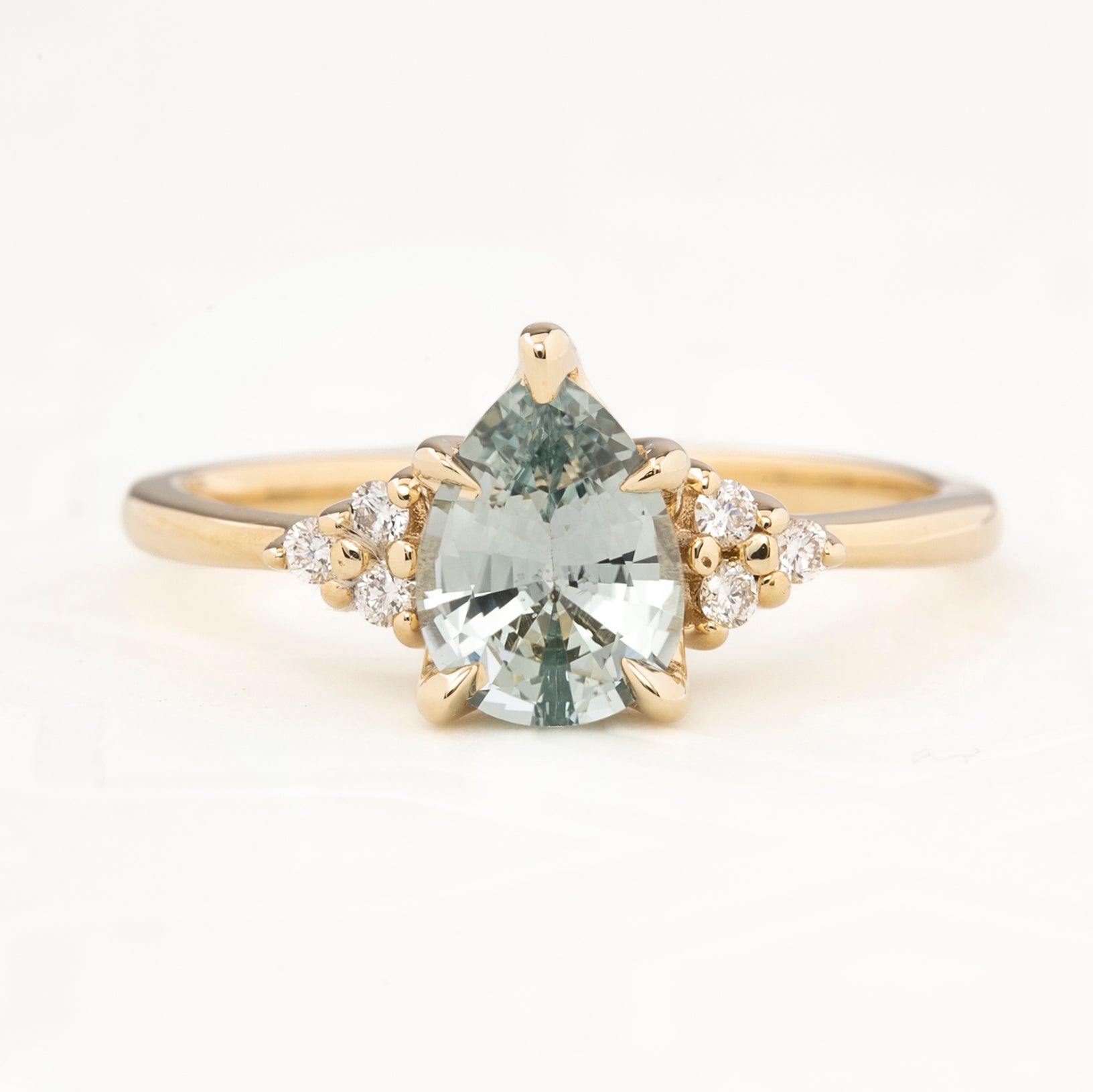 Teresa Ring 1.27ct Light Blue Madagascar Sapphire, 14k Yellow Gold (One of a kind)