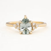 Teresa Ring 1.27ct Light Blue Madagascar Sapphire, 14k Yellow Gold (One of a kind)
