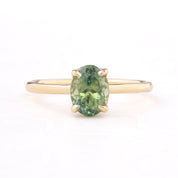 Athena Ring, 1.74ct Light Green Montana Sapphire