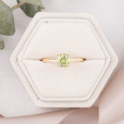 Sara Ring 1.17ct Yellow Green Montana Sapphire, 14k Yellow Gold (One of a kind)