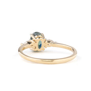 Olivia Ring 1.32ct Green Queensland Sapphire, 14k Yellow Gold (One of a kind)