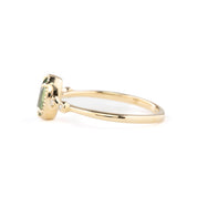 Agatha Ring, 0.90ct Oval Rose Cut Green Sapphire