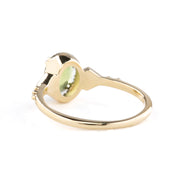 Agatha Ring, 0.90ct Oval Rose Cut Green Sapphire
