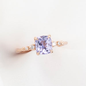 Estel Fleur Ring 1.62ct Lavender Purple Spinel, 14k Rose Gold (One of a kind)