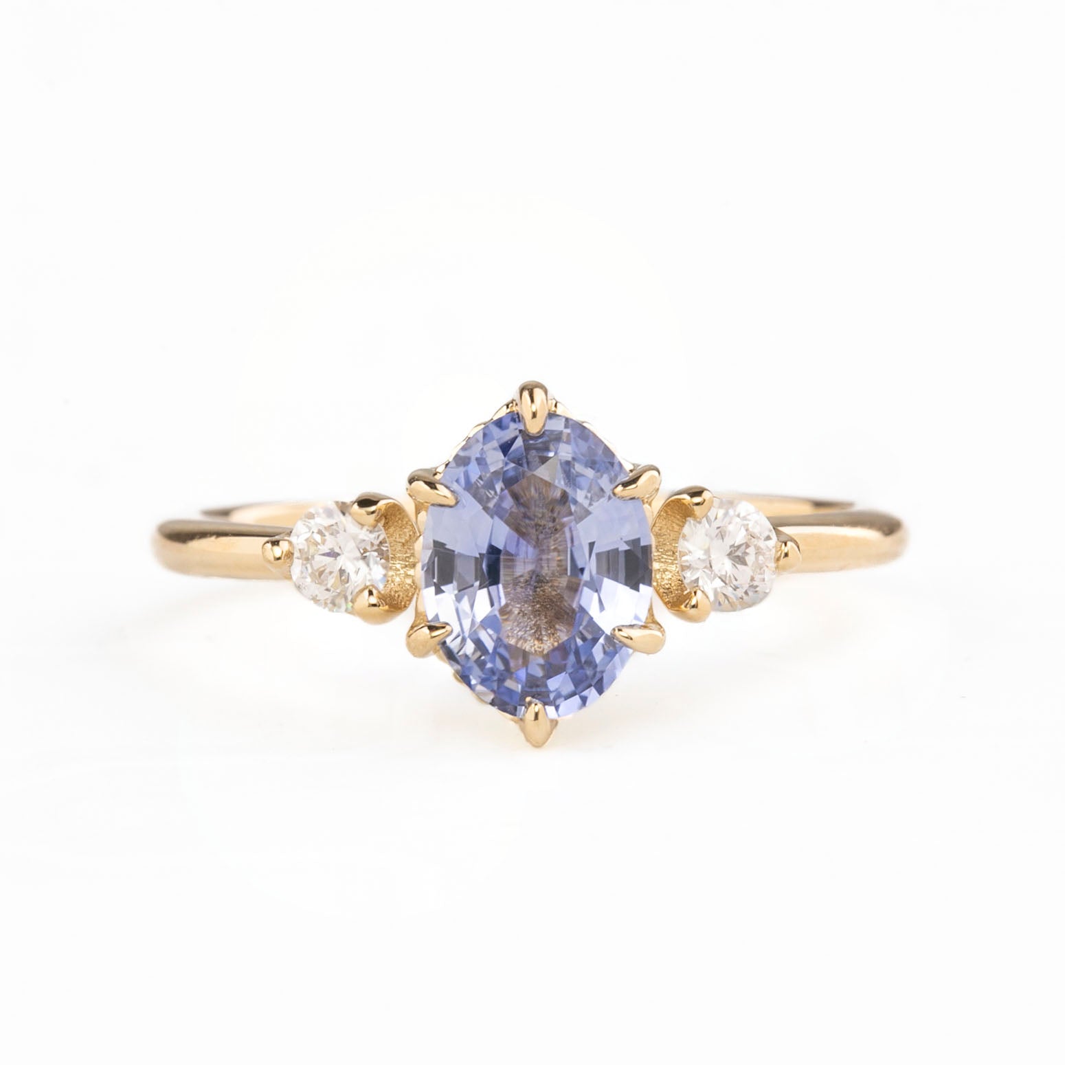 Ayana Ring, 1.30ct Blue Srilanka Sapphire