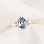 Ayana Ring, 1.30ct Blue Srilanka Sapphire