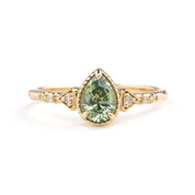 Agatha Ring, 0.87ct Light Green Montana Sapphire