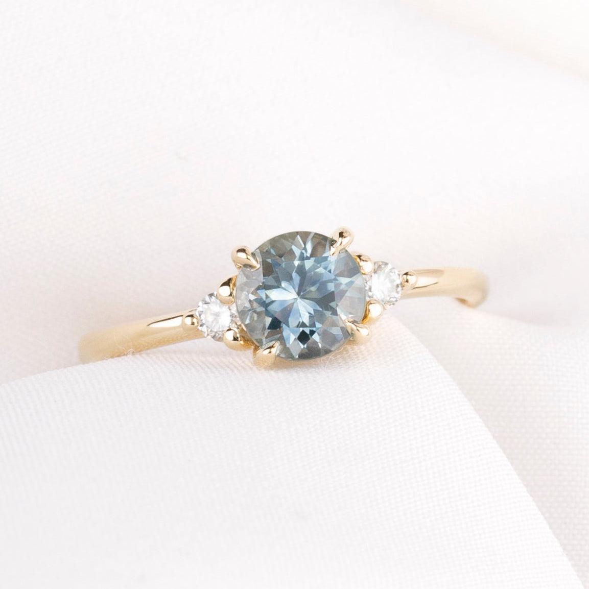 Emilie Ring, 1.23ct Montana Sapphire