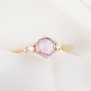Mila Ring, 0.71ct Pink Madagascar Sapphire