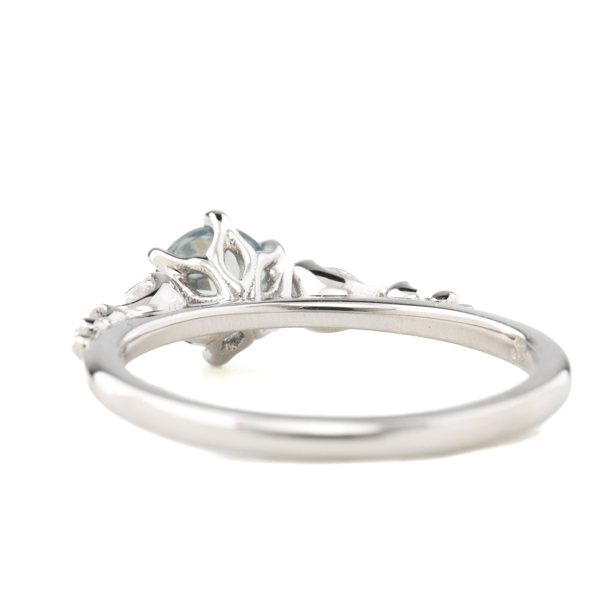 Estel Fleur Petal Ring, 0.86ct Icy Blue Montana Sapphire