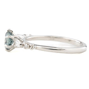 Estel Fleur Petal Ring, 0.86ct Icy Blue Montana Sapphire