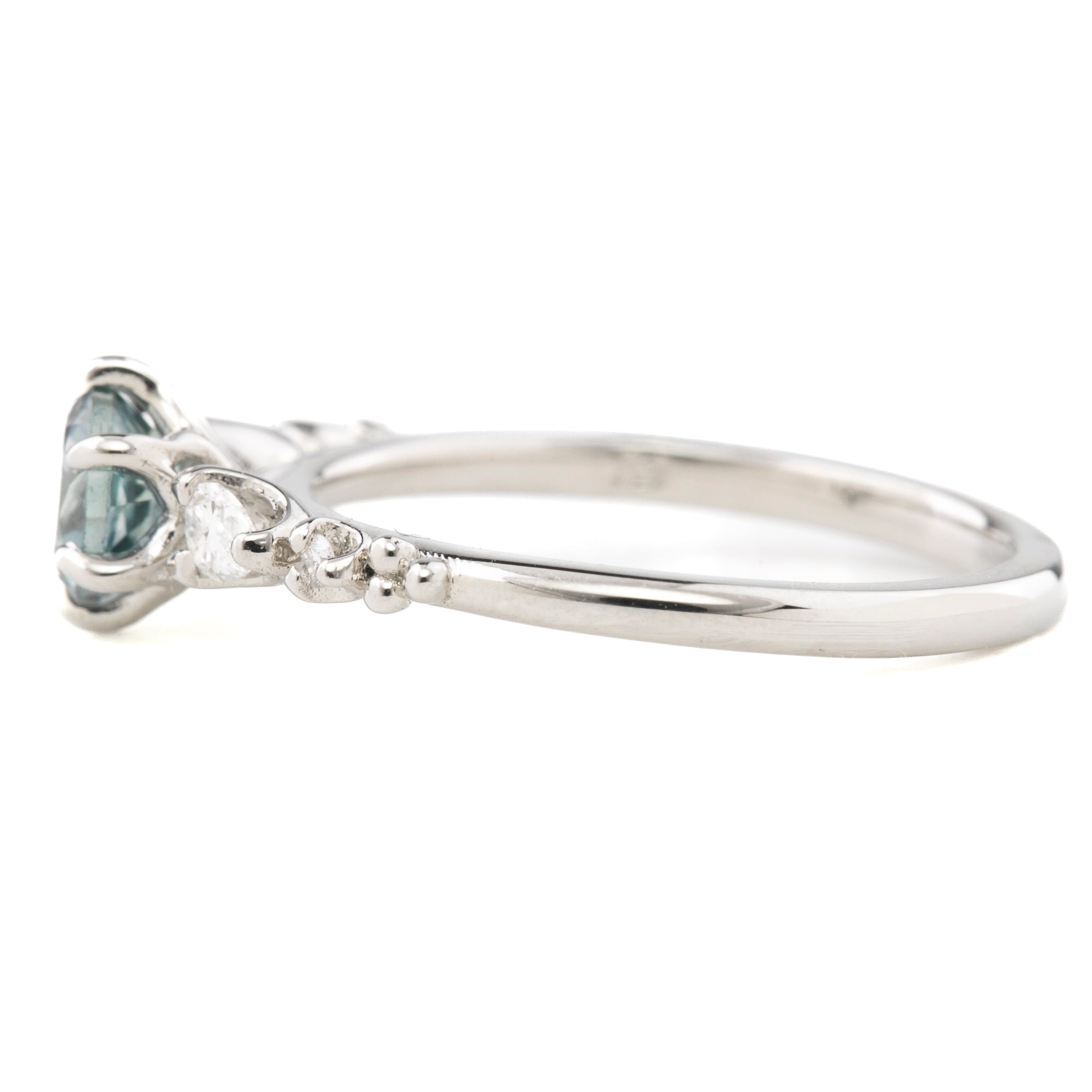Estel Fleur Petal Ring, 0.86ct Icy Blue Montana Sapphire