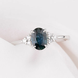 Teresa Ring, 0.82ct Blue Madagascar Sapphire