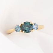 Juliette Ring, 1.10ct Teal Blue Montana Sapphire