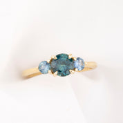 Juliette Ring, 1.10ct Teal Blue Montana Sapphire