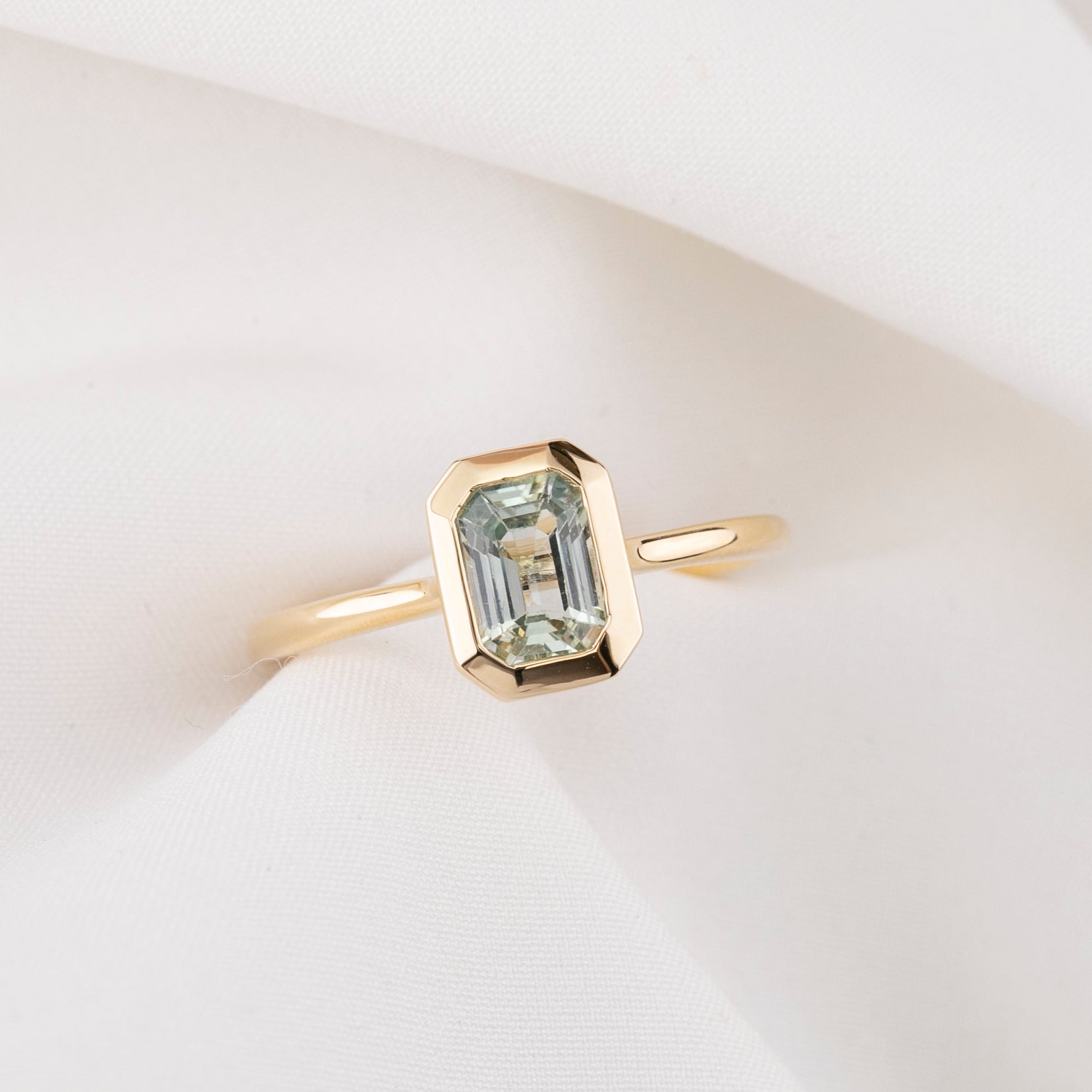 Riley Ring, 0.94ct Light Blue Madagascar Sapphire