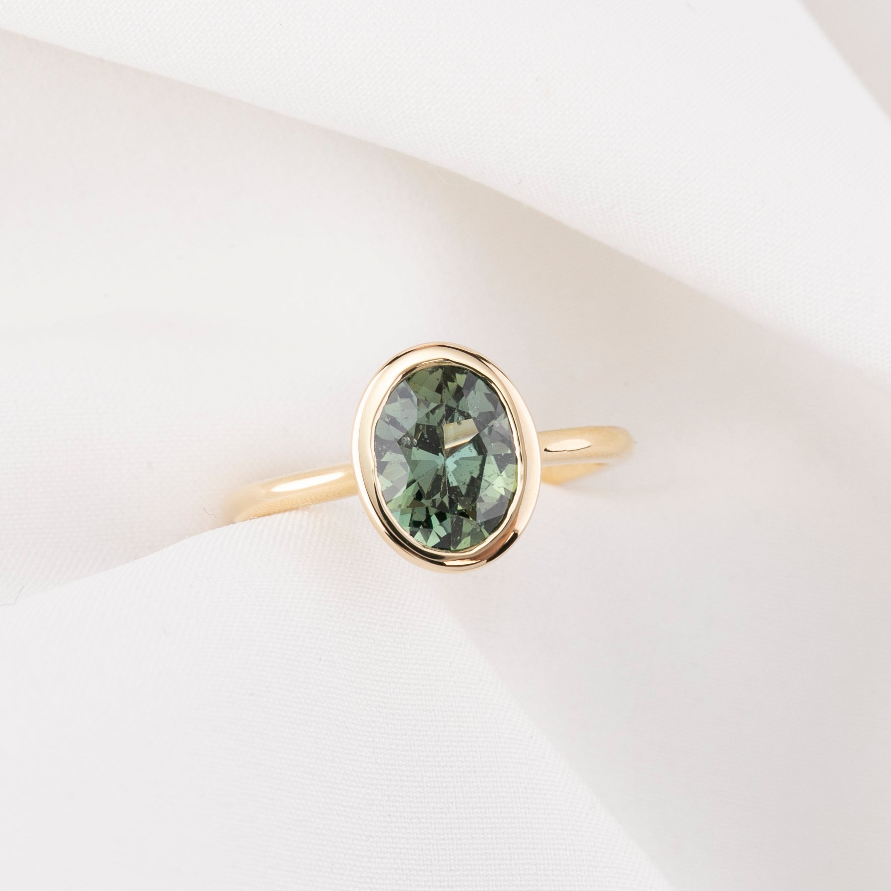 Riley Ring, 1.88ct Green Madagascar Sapphire