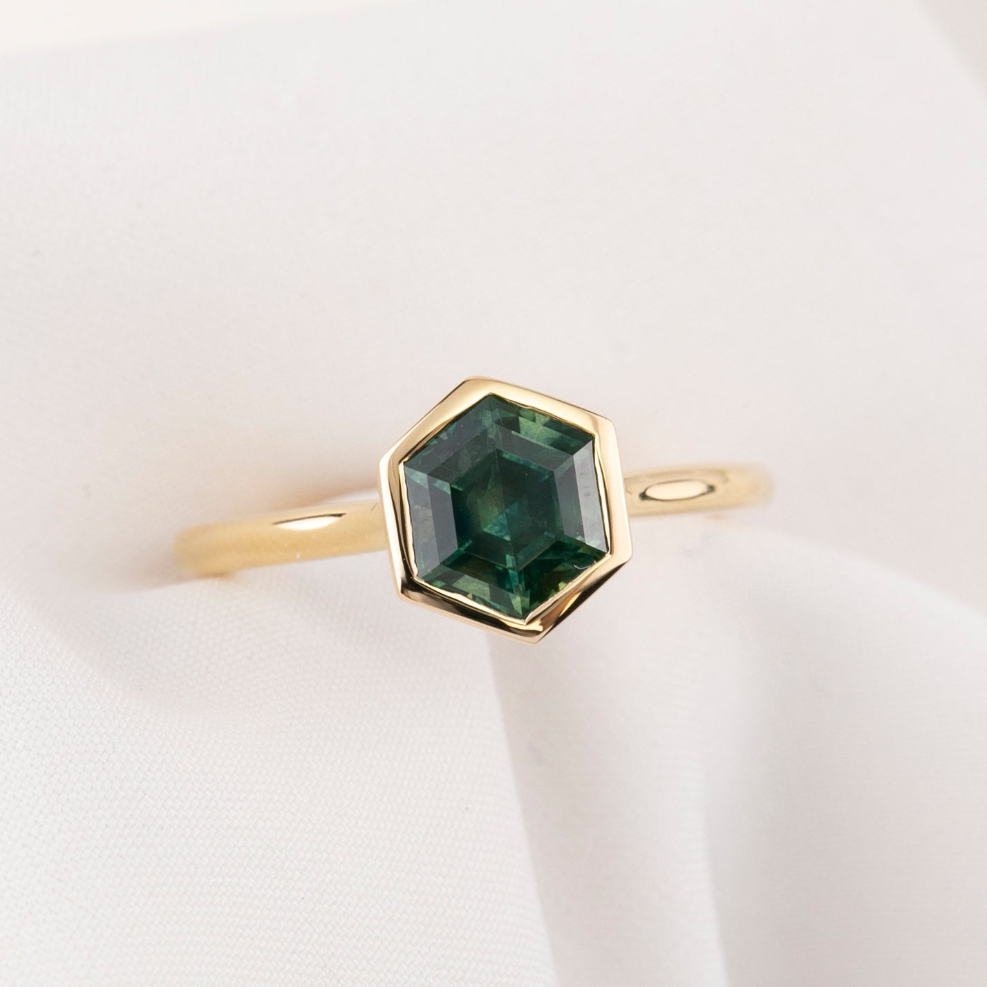 Riley Ring, 1.80ct Blue Green Montana Sapphire