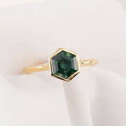 Riley Ring, 1.80ct Blue Green Montana Sapphire