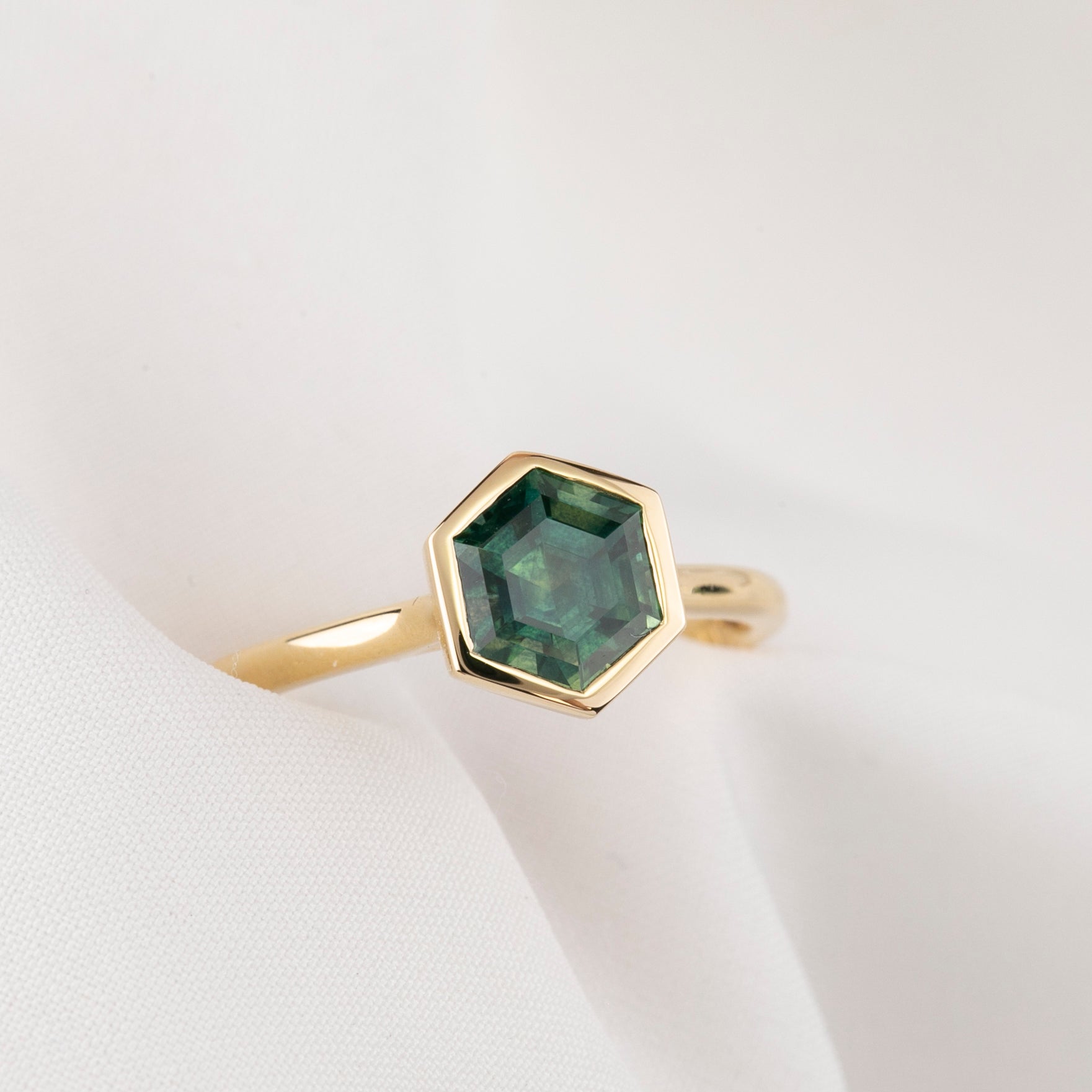 Riley Ring, 1.80ct Blue Green Montana Sapphire