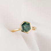 Riley Ring, 1.80ct Blue Green Montana Sapphire
