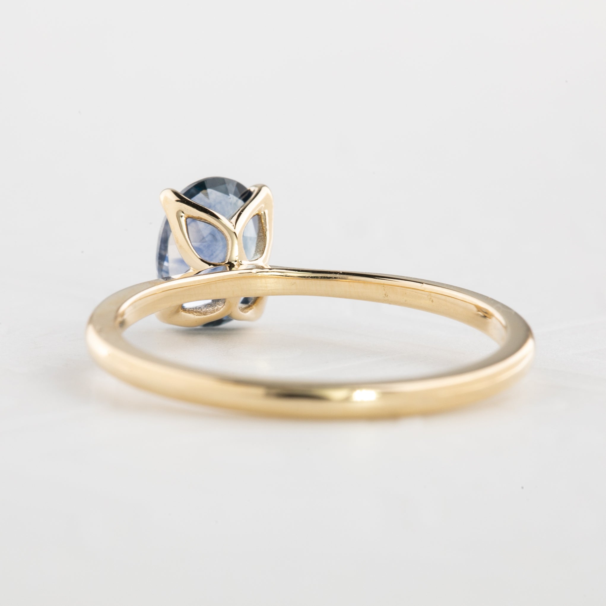 Sara Ring 1.21ct Blue Montana Sapphire, 14k Yellow Gold (One of a kind)